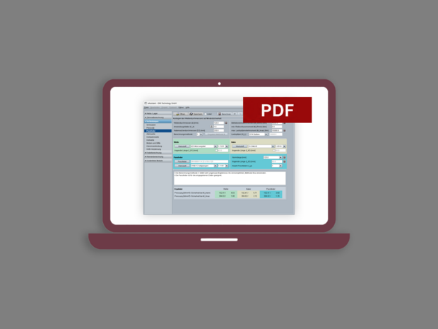 Passfederberechnung im PDF-Format