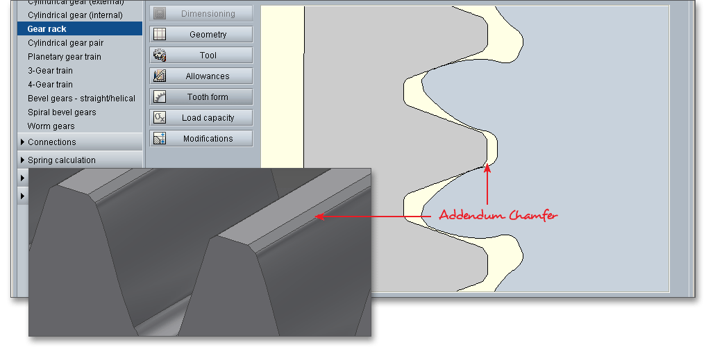 Parametrische Zahnstange mit Ritzel / Parametric Gear Rack and