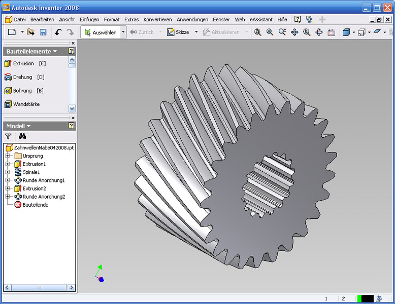 gear template generator with inventor