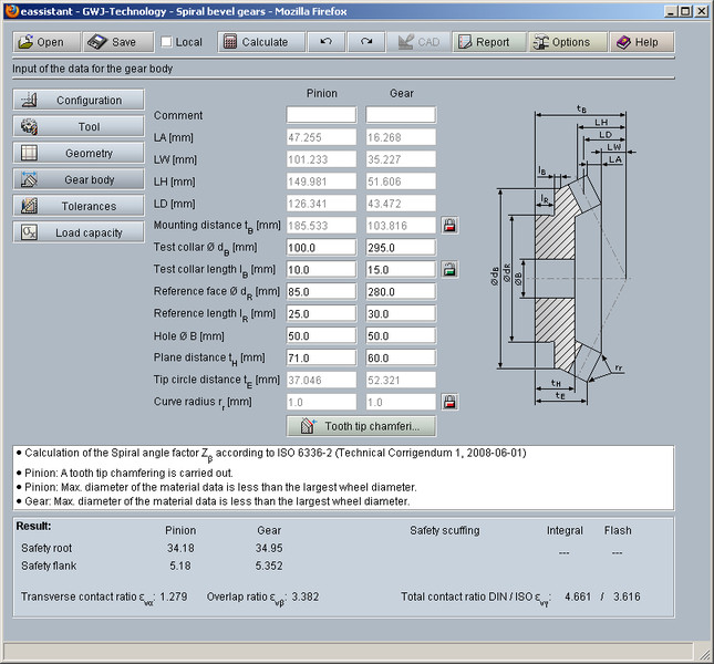 GWJ eAssistant Spiral bevel gears